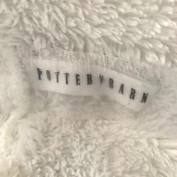 Pottery Barn Women's White Plush Bath Robe Bathrobe Size S - Picture 8 of 10